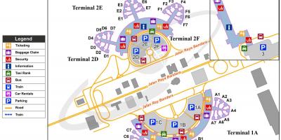 Sukarno hatta terminal de l'aeroport de 2 mapa