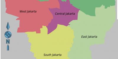Mapa de districtes de Jakarta