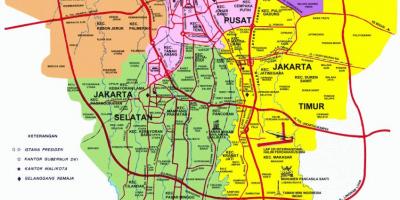 Jakarta atraccions turístiques mapa
