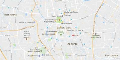 Mapa de Jakarta vida nocturna