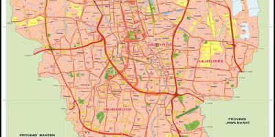 Jakarta mapa de la ciutat