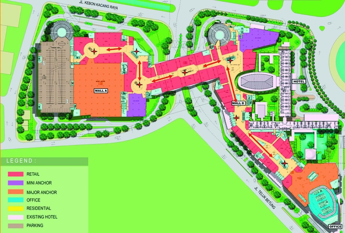 mapa de la gran centre comercial a indonèsia