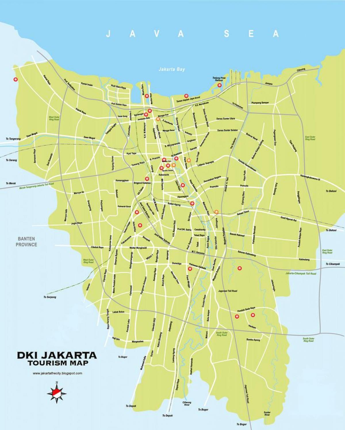 mapa de harmonie de Jakarta