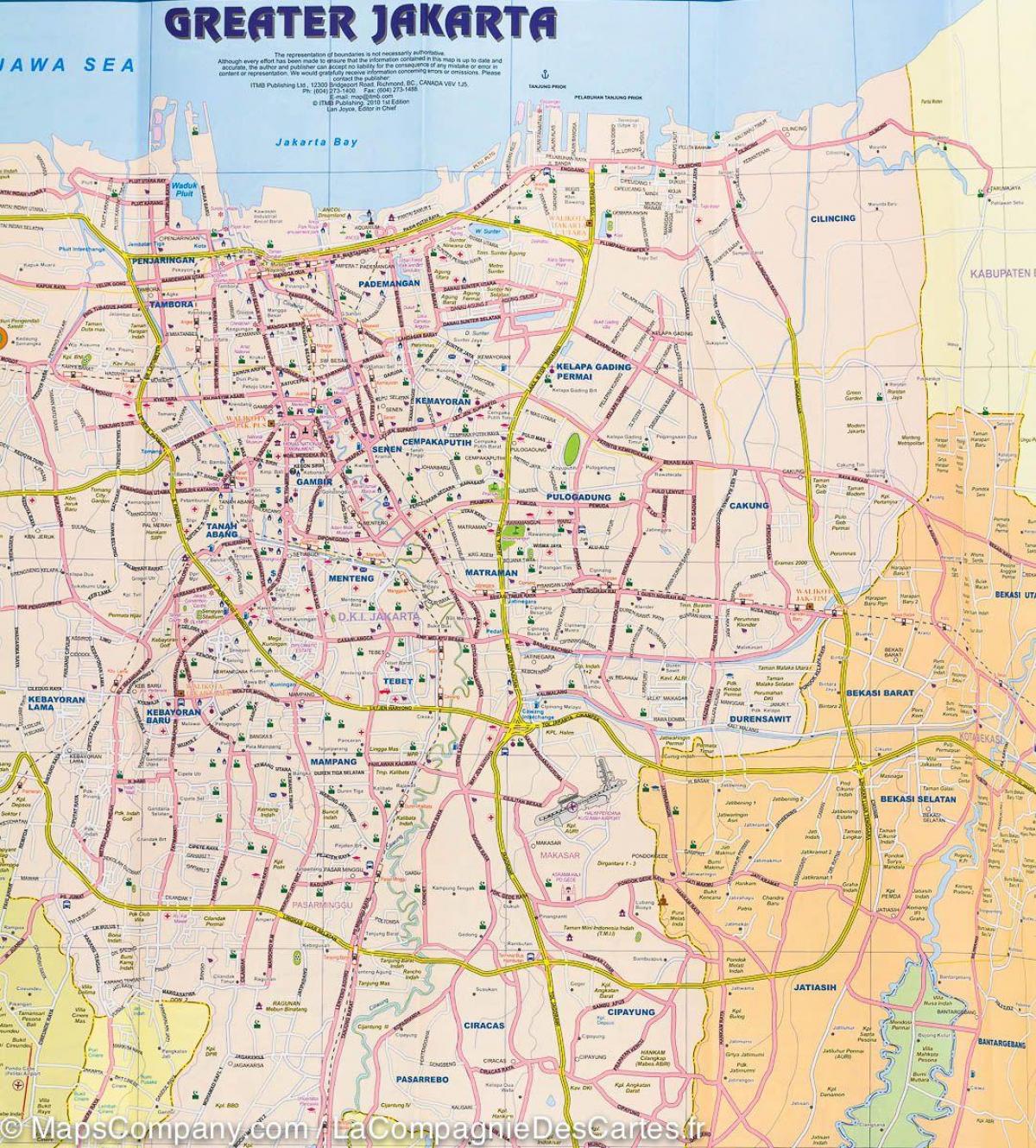 mapa de Jakarta carrer