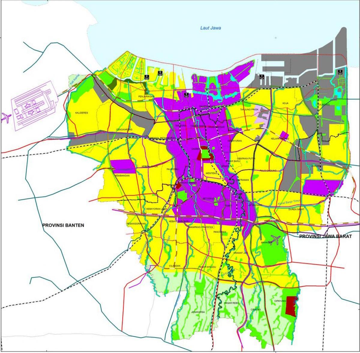 mapa de Jakarta cbd