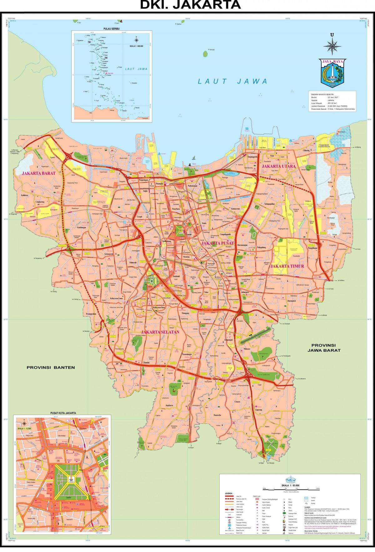 centre de Jakarta mapa
