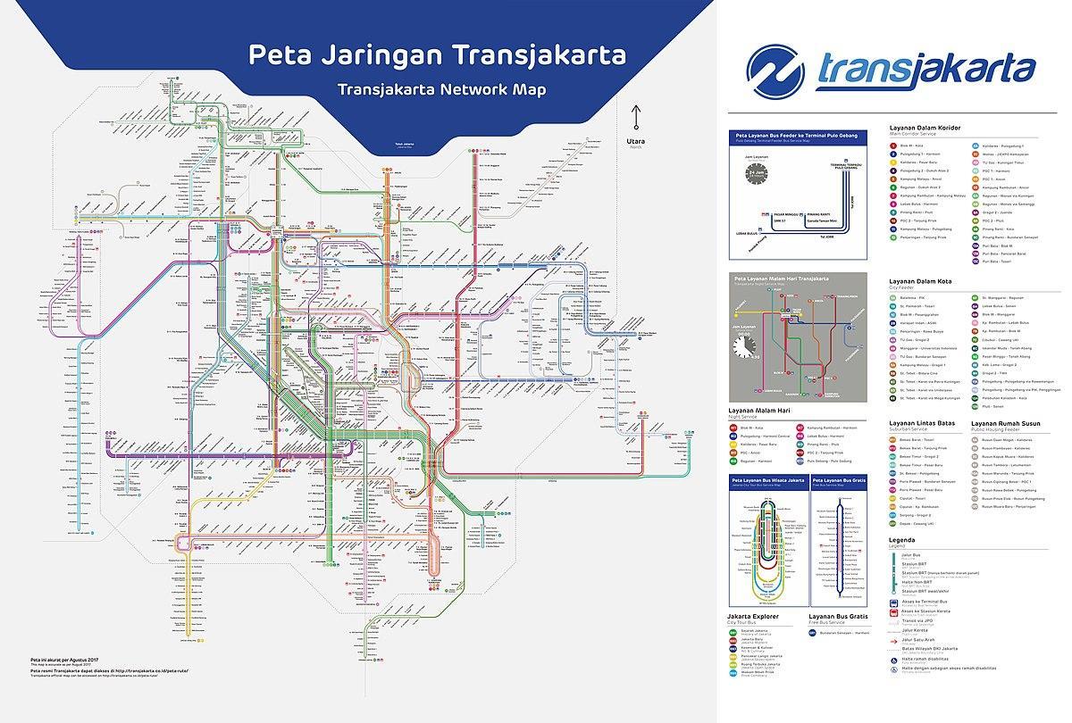 transJakarta mapa de rutes