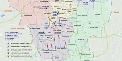 La ciutat Capital d'indonèsia mapa